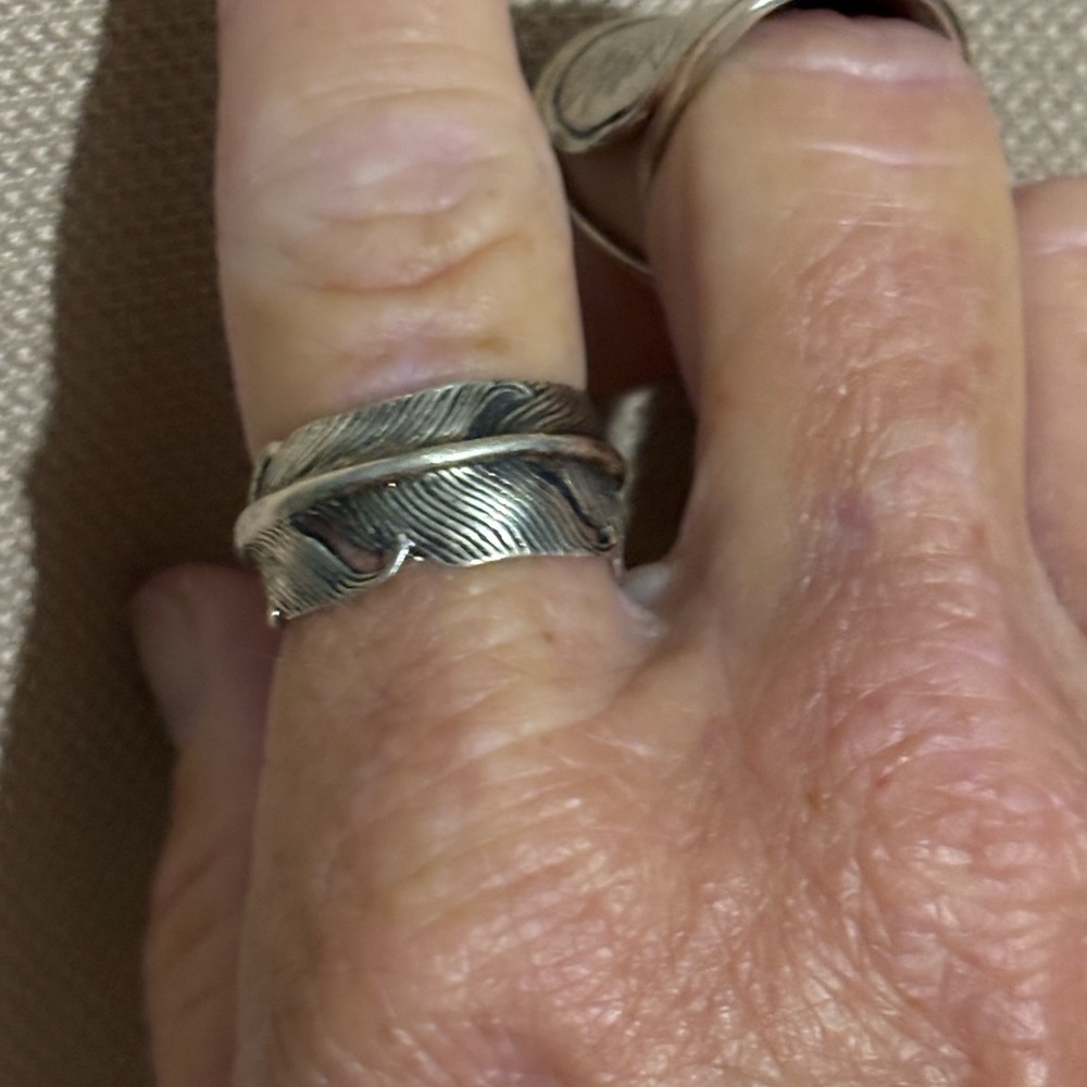 Sterling Silver Feather Ring - image 3